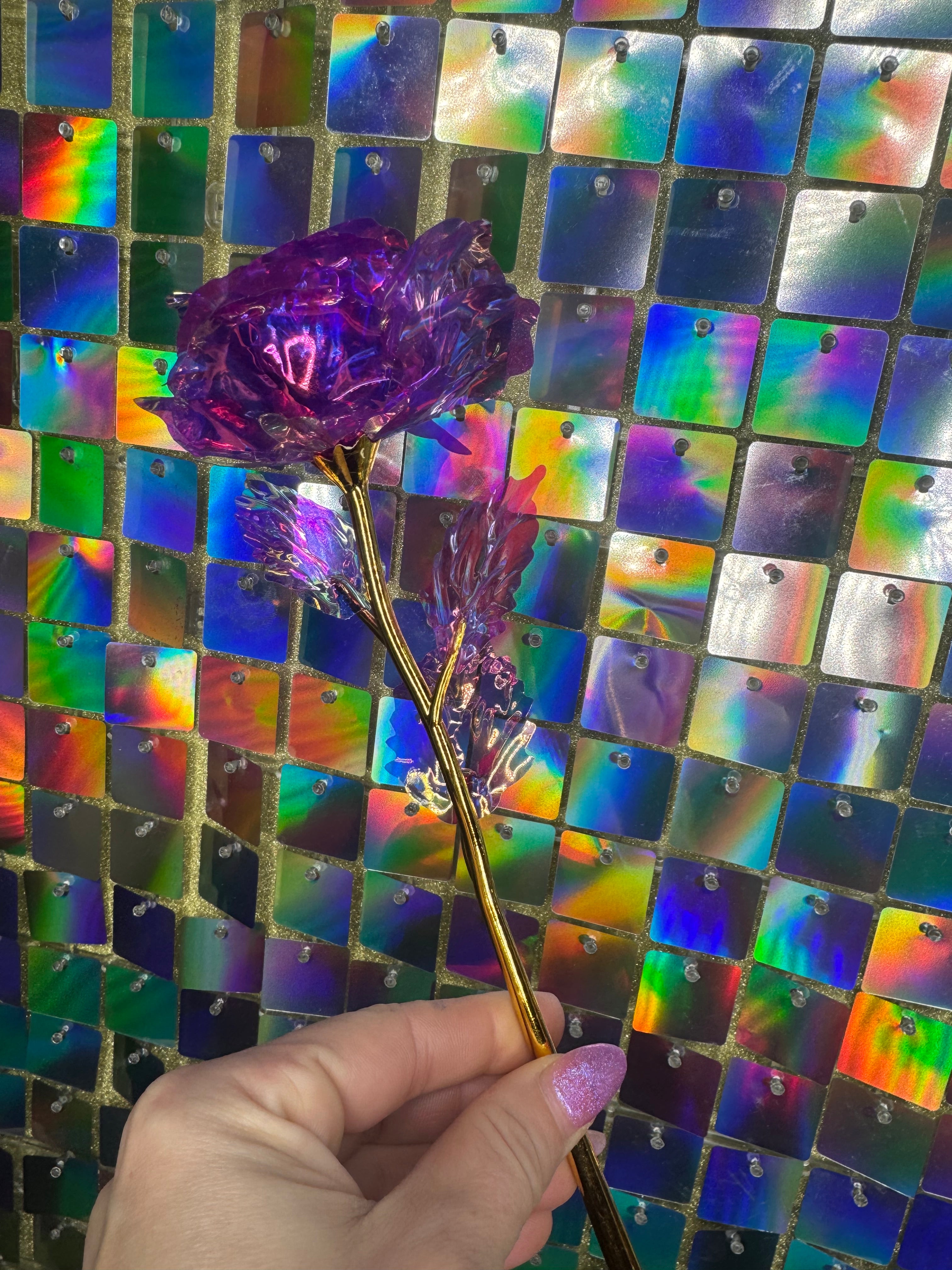 Holographic Foil Flowers