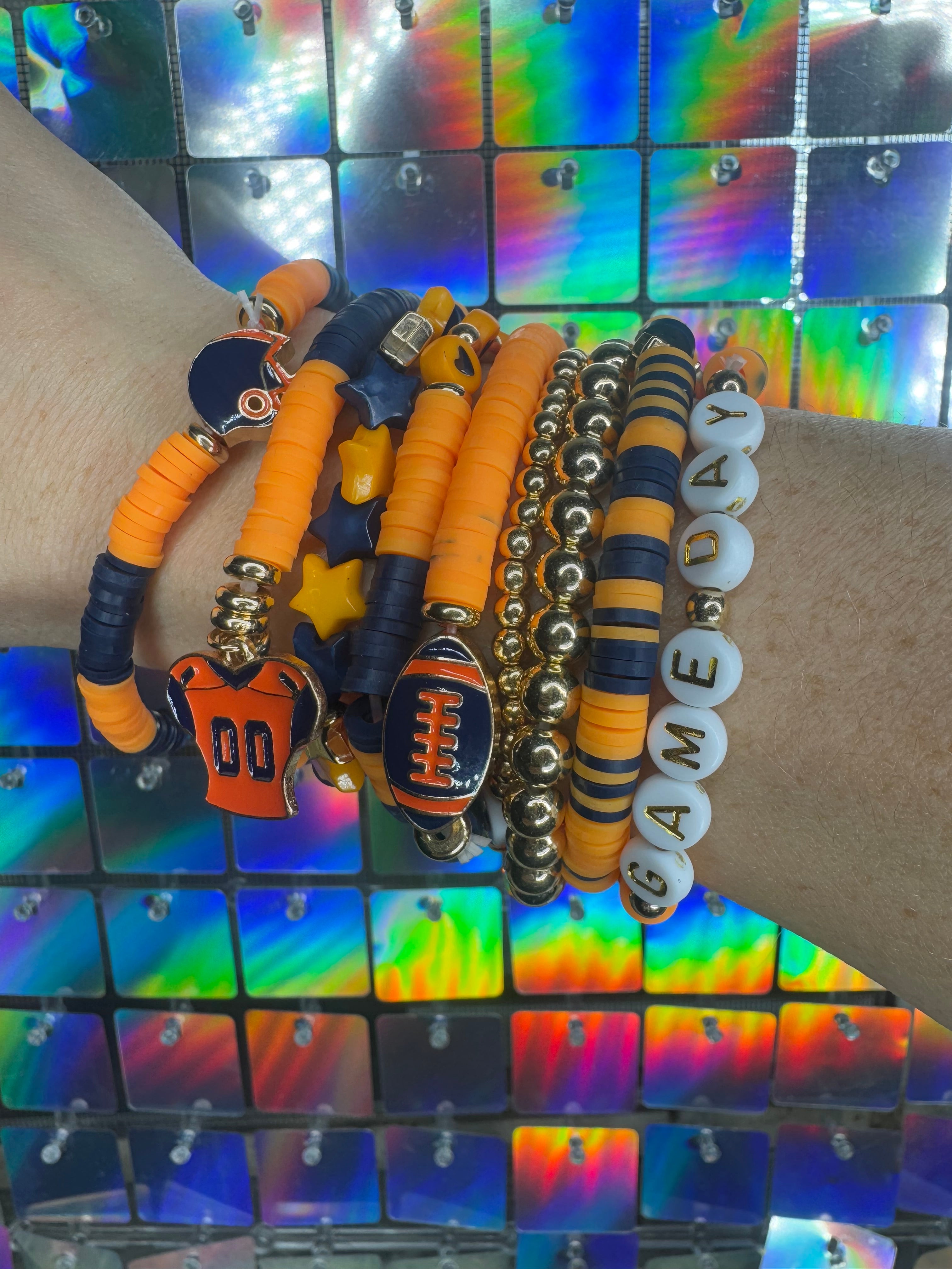 Orange/Navy Game Day Stack