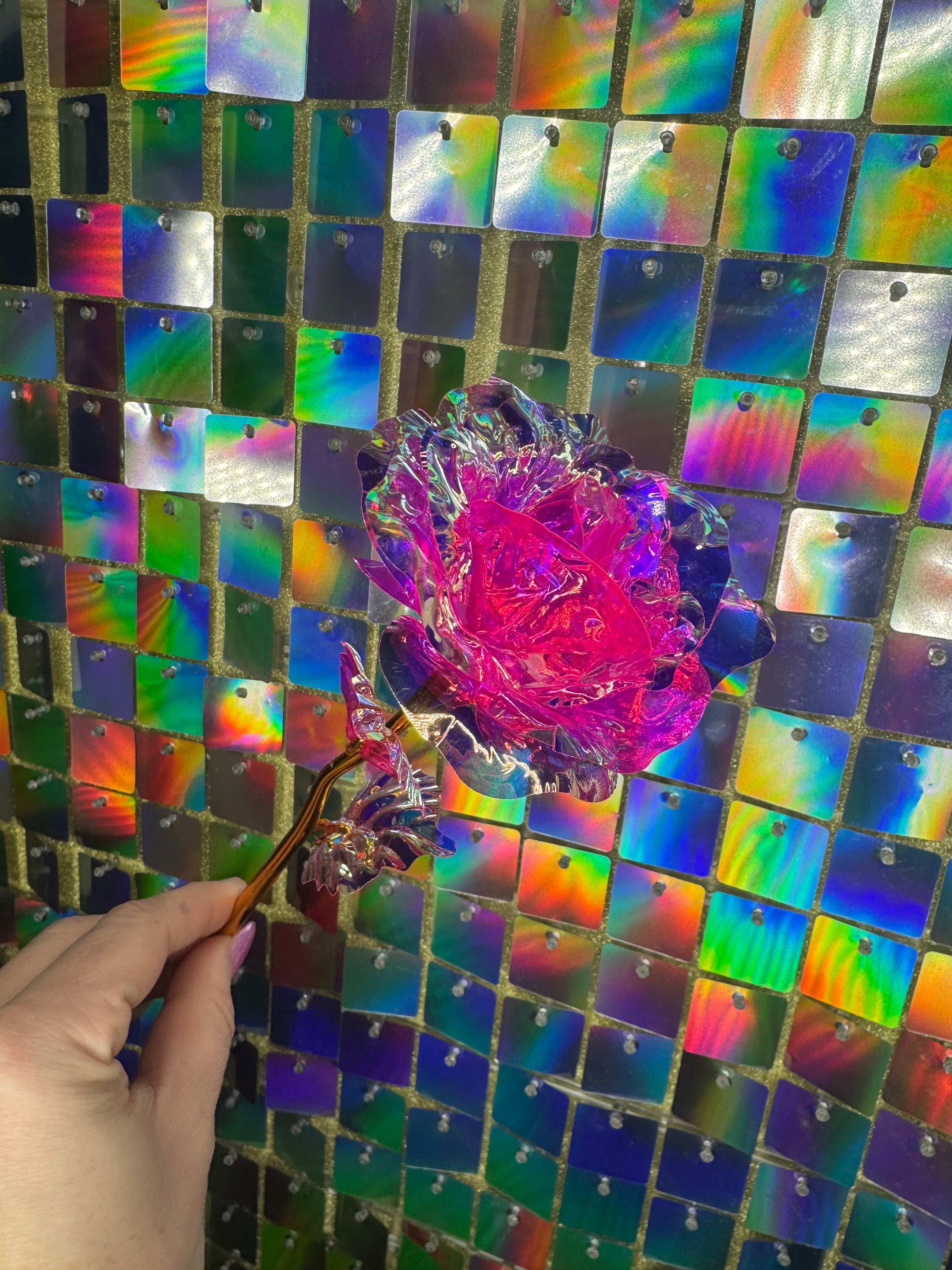 Holographic Foil Flowers