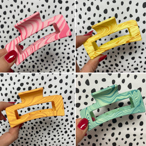 Marble Claw Clips