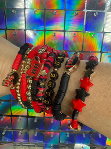 Red&Black Bracelet Stack #1