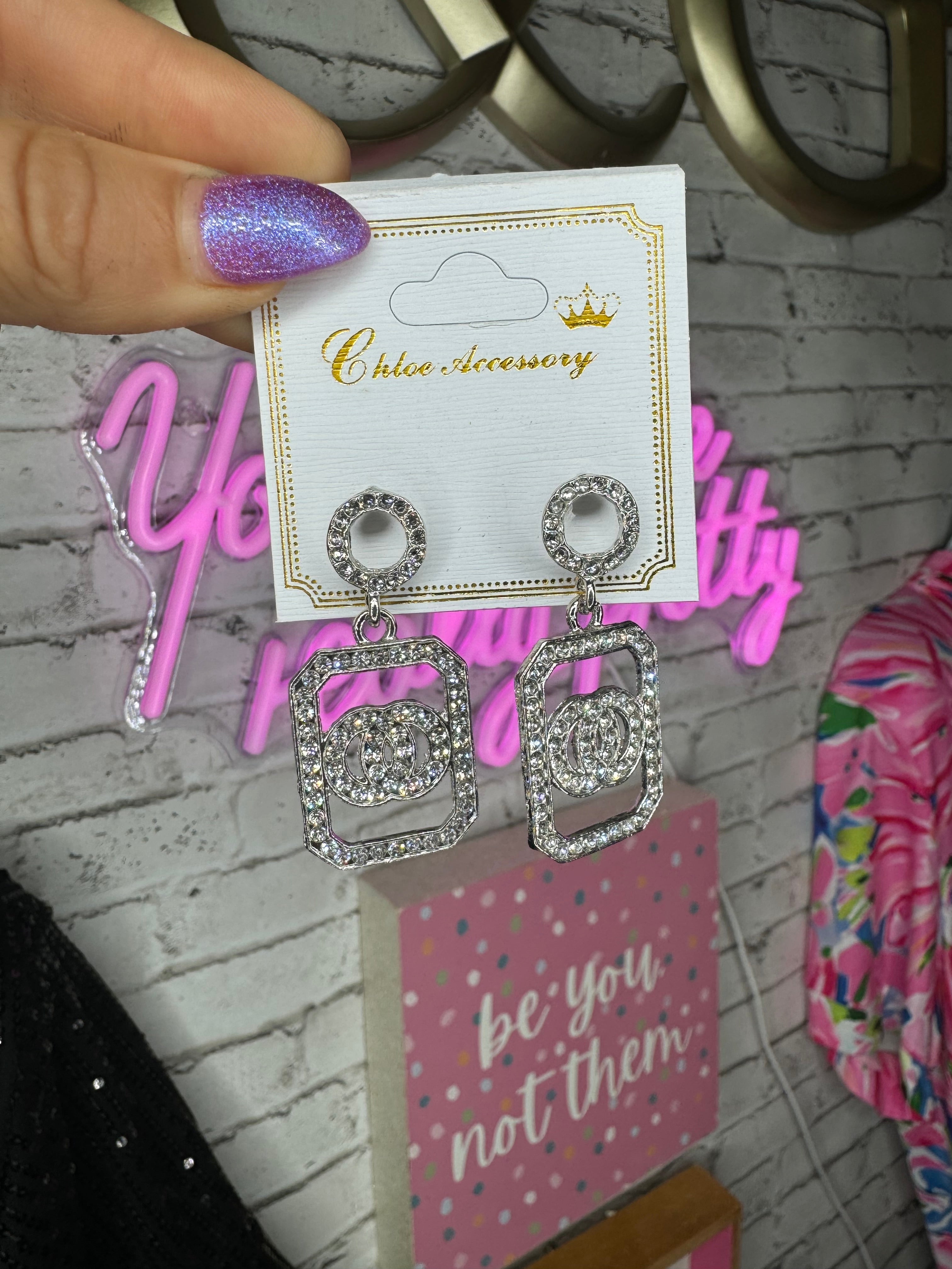 Boujee Silver Earrings