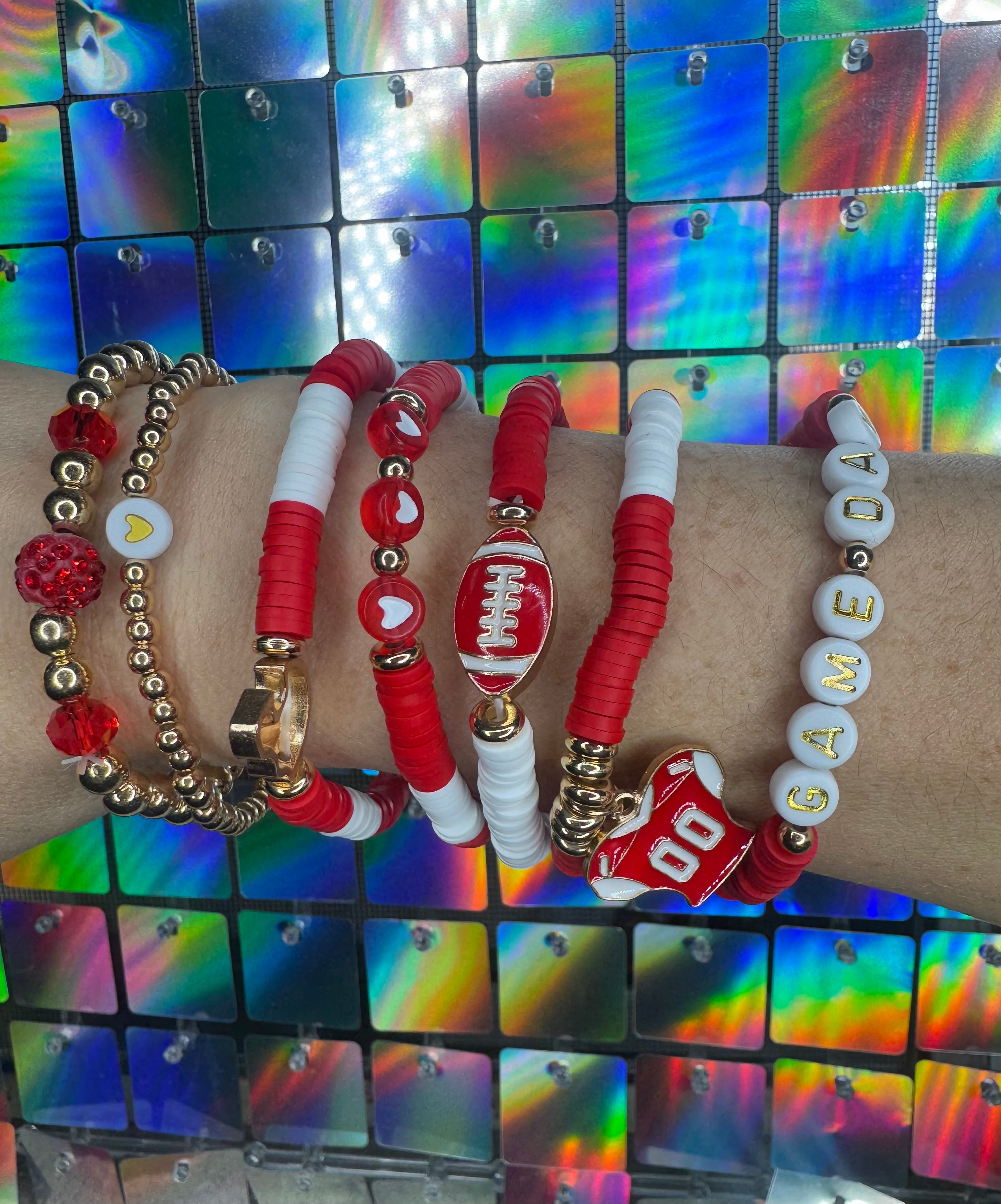 Red & White Game Day Stack