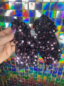 Sequin Bow w alligator clip