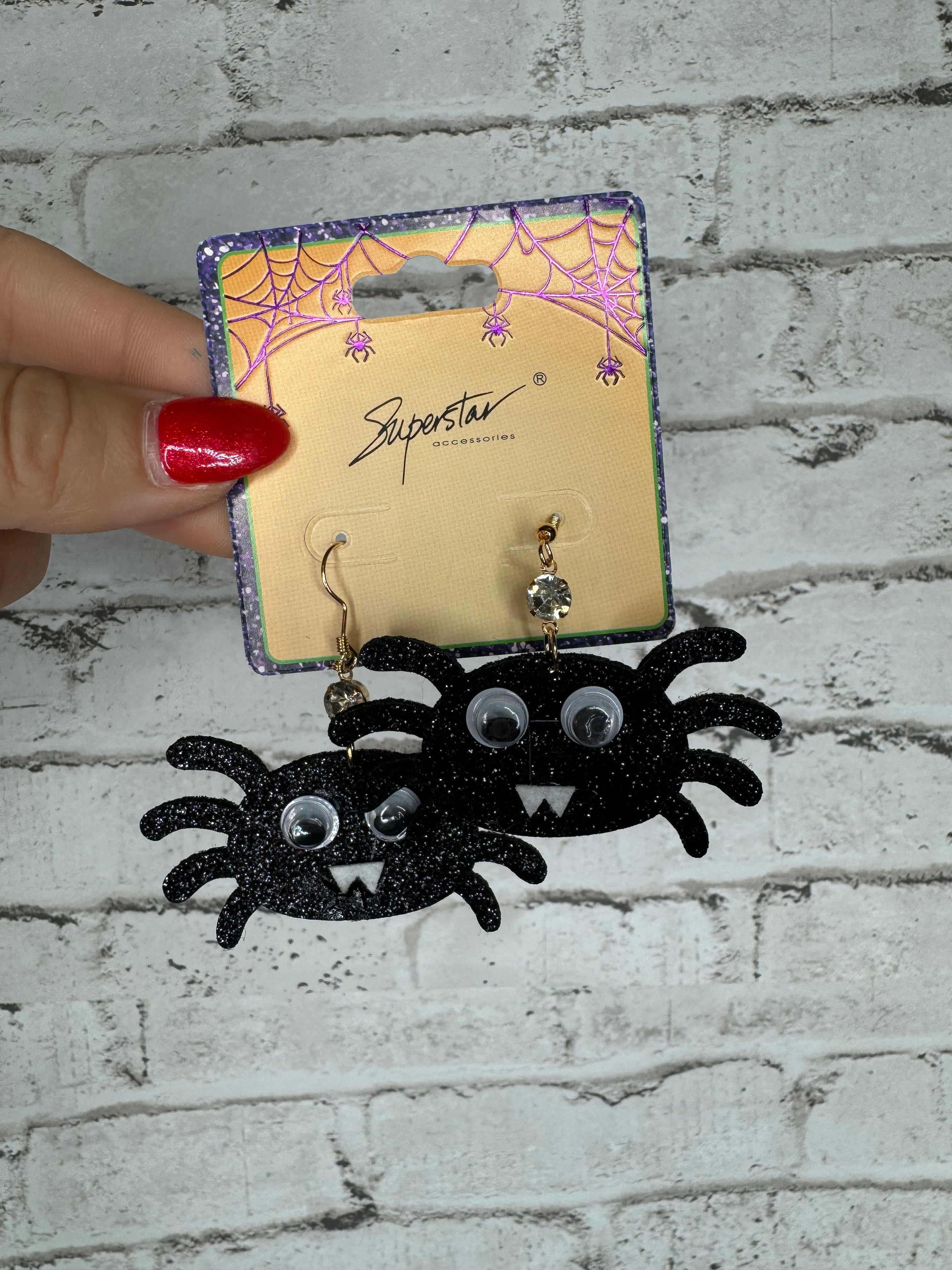 Spider Vamper Glitter Earrings