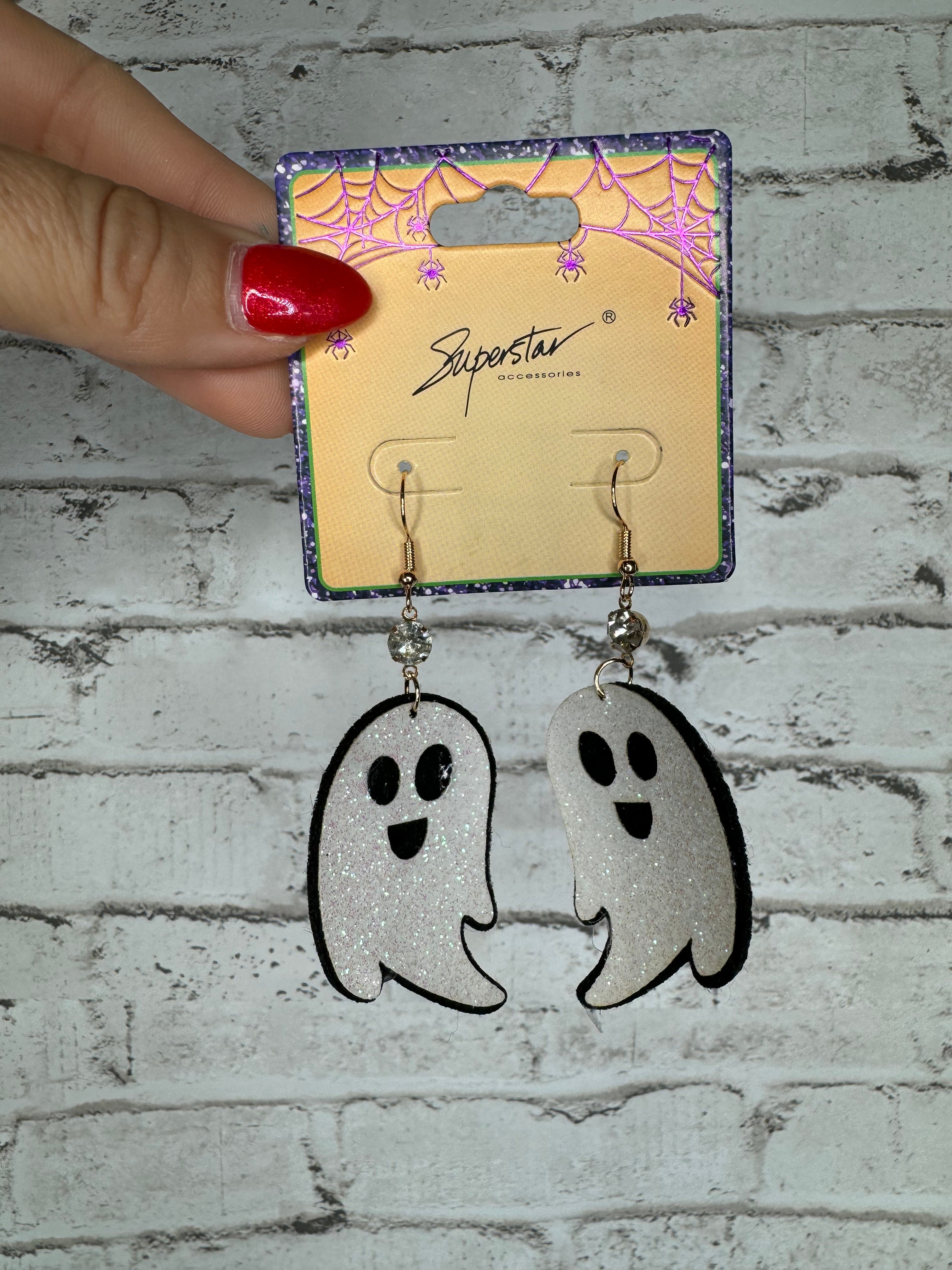 Glitter Ghost Earrings