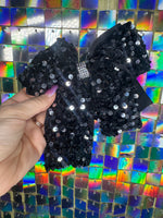 Load image into Gallery viewer, Sequin Bow w alligator clip
