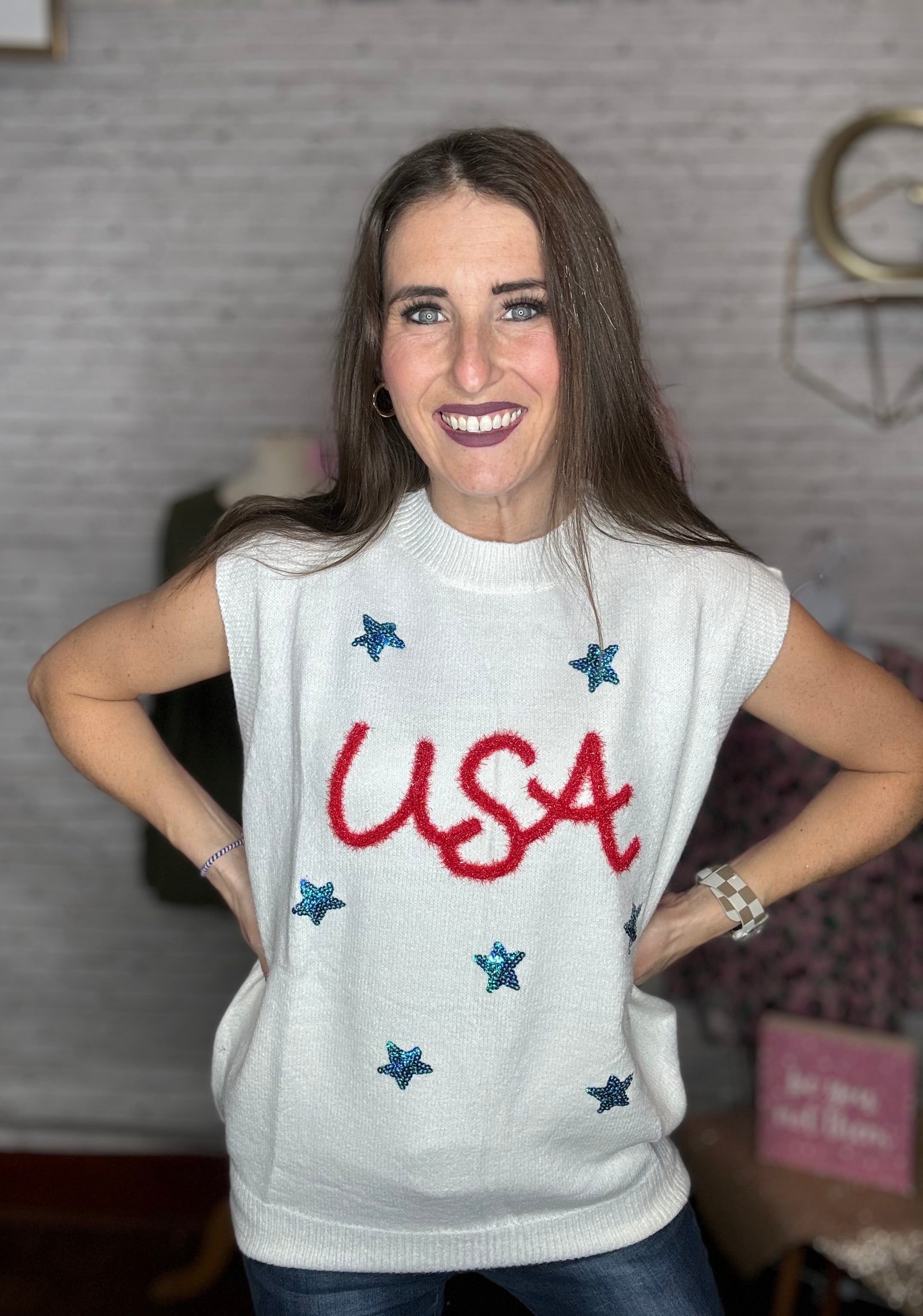 USA Tinsel Top