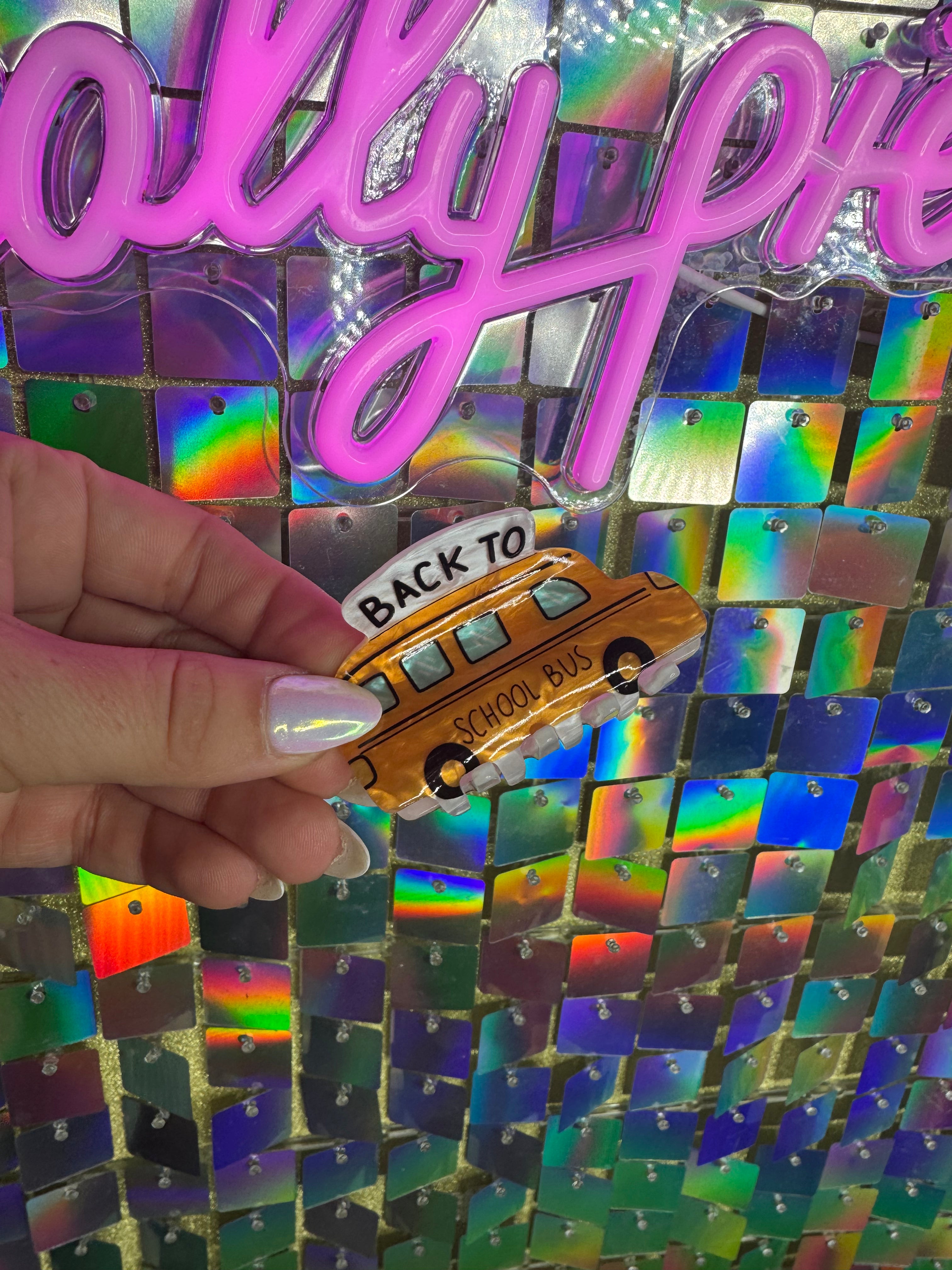 School Bus Claw Clip