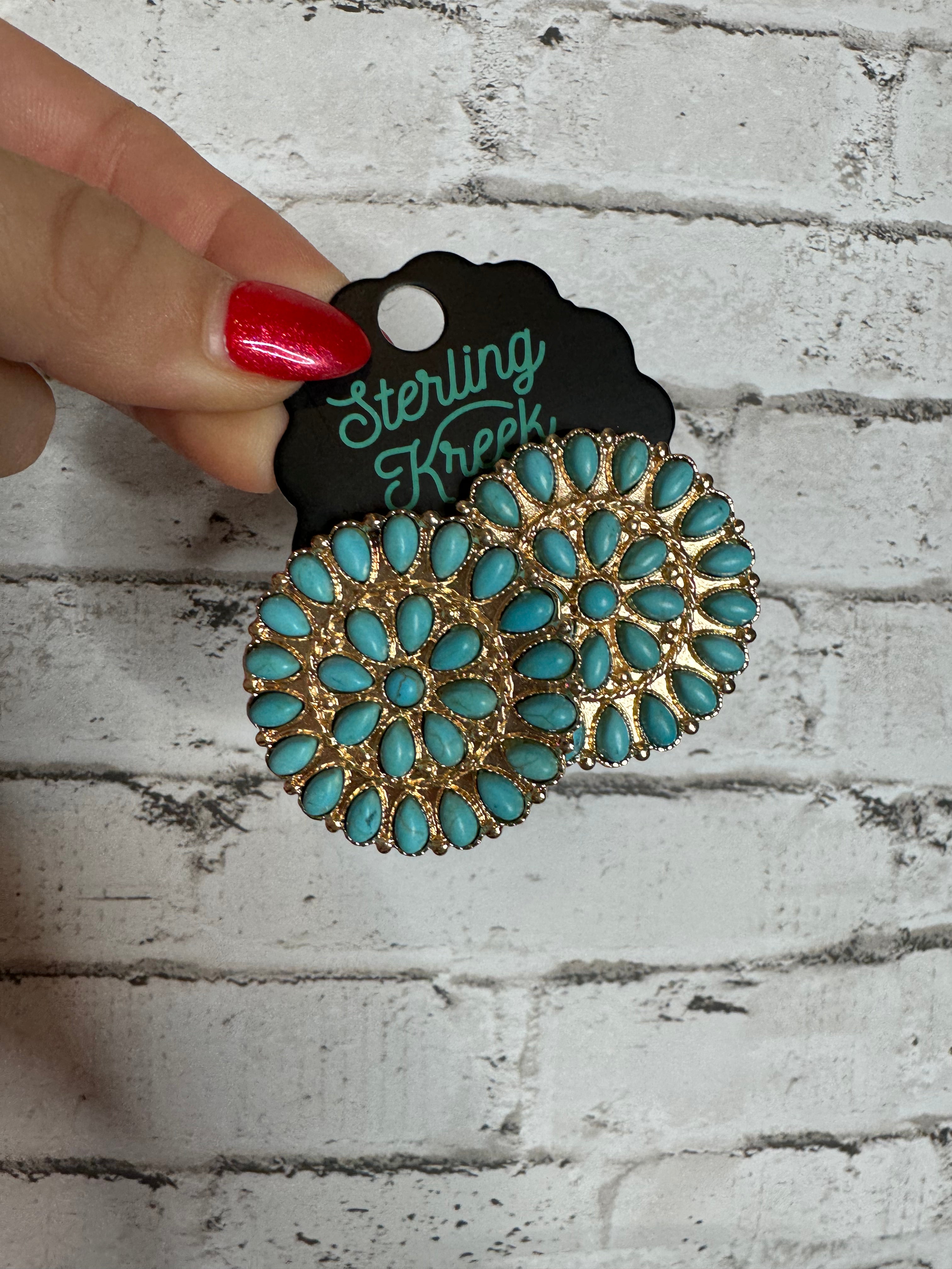 Turquoise & Gold Earrings