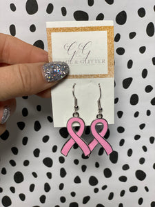 Light Pink Breast Cancer Earrings