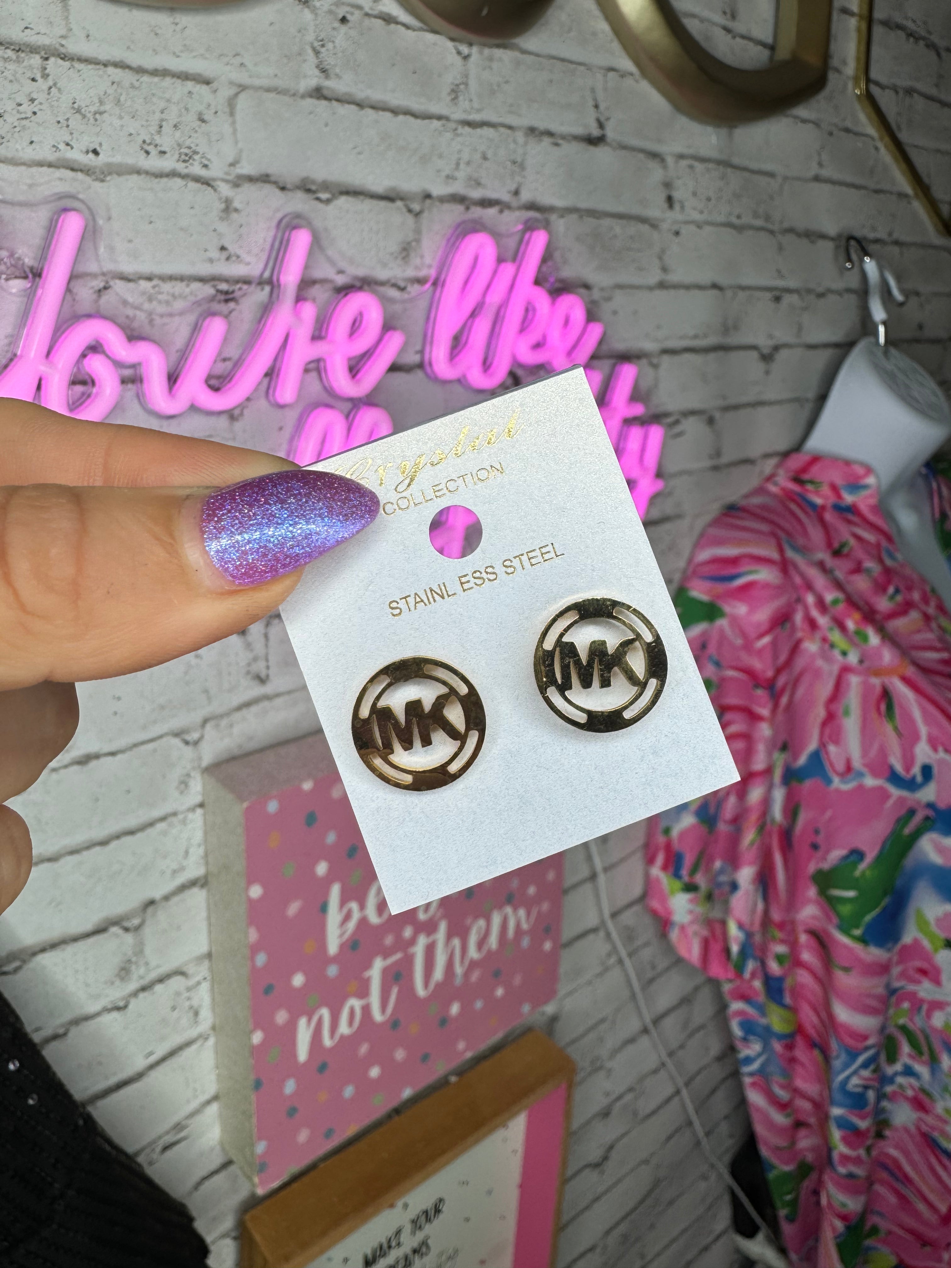 MK Gold Earrings