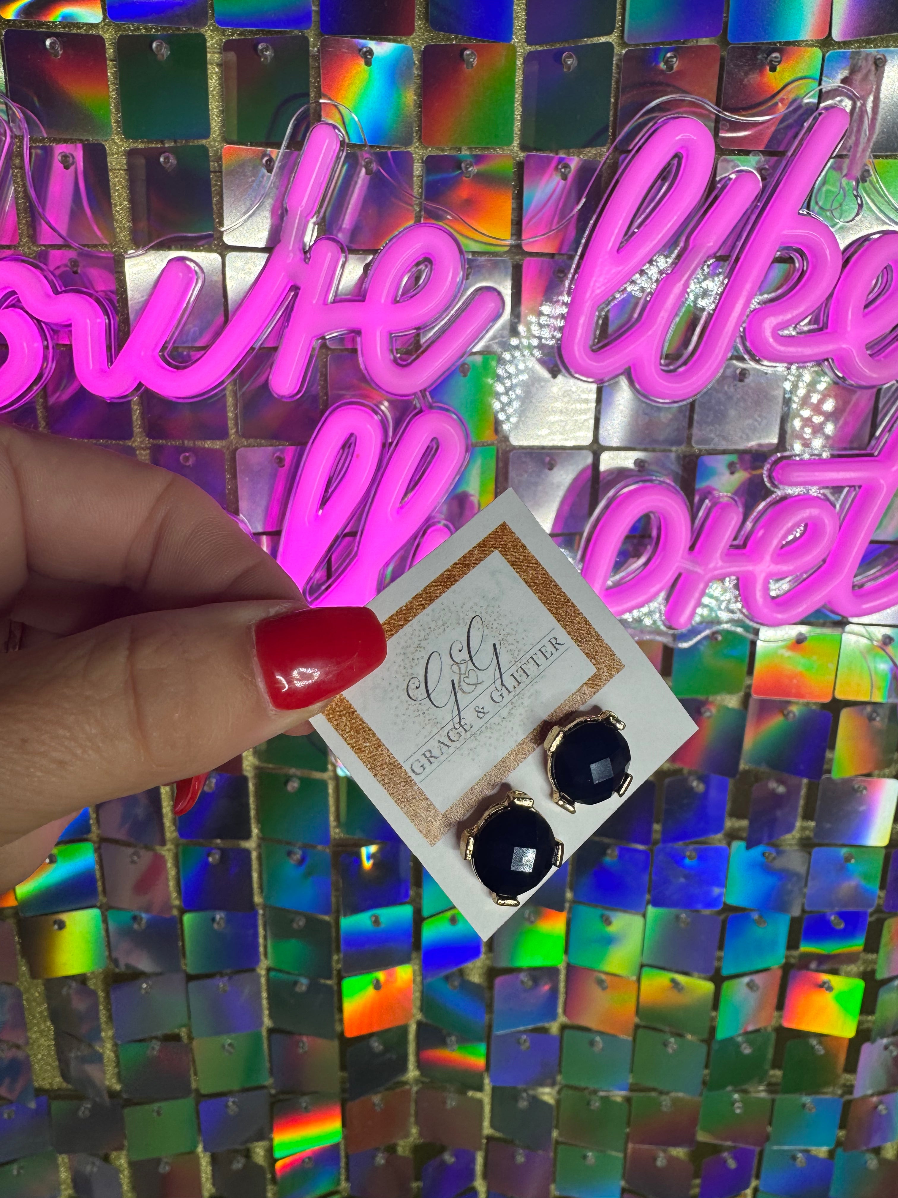 The Classy Stud -Navy