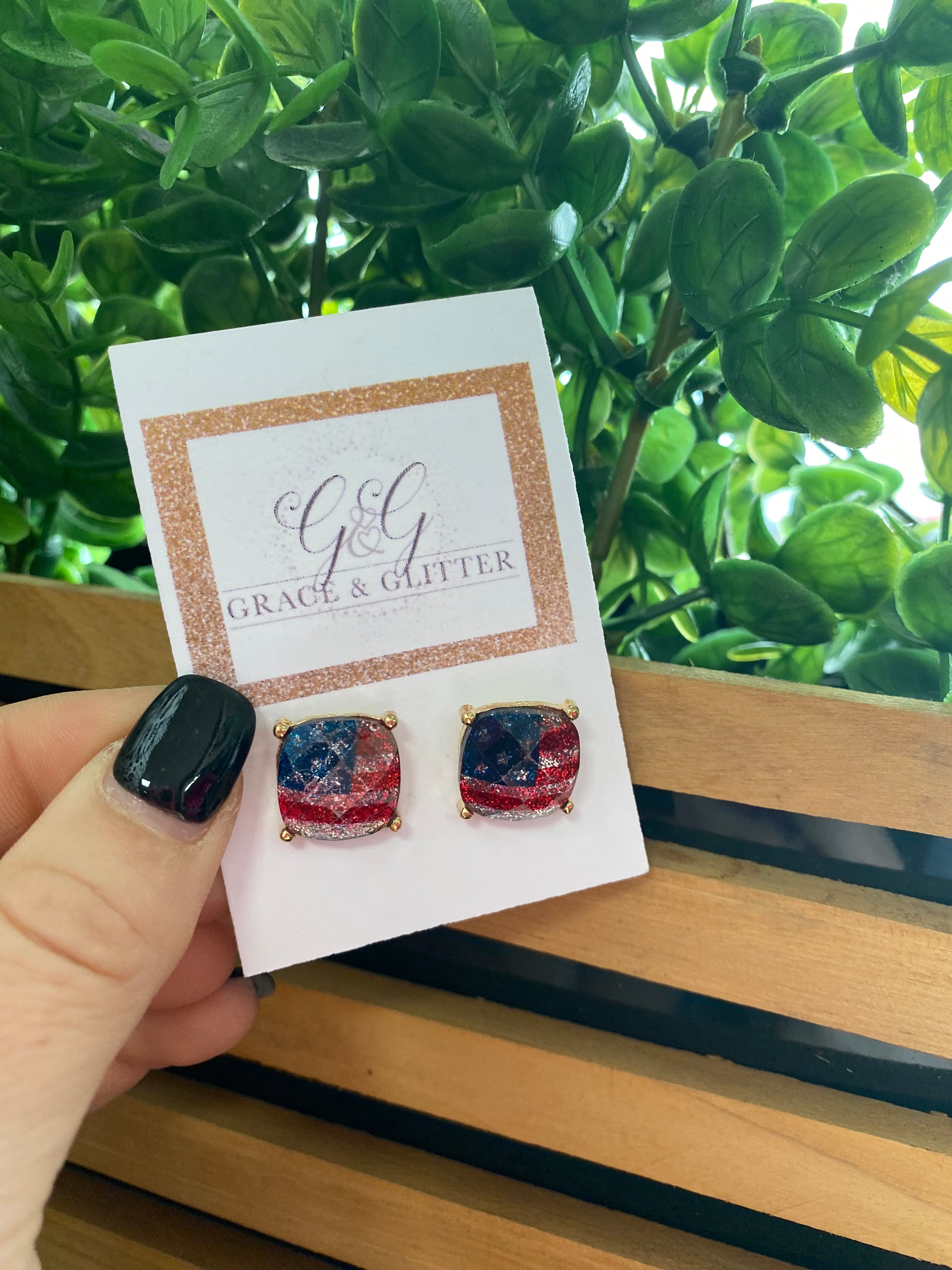 American Flag Studs