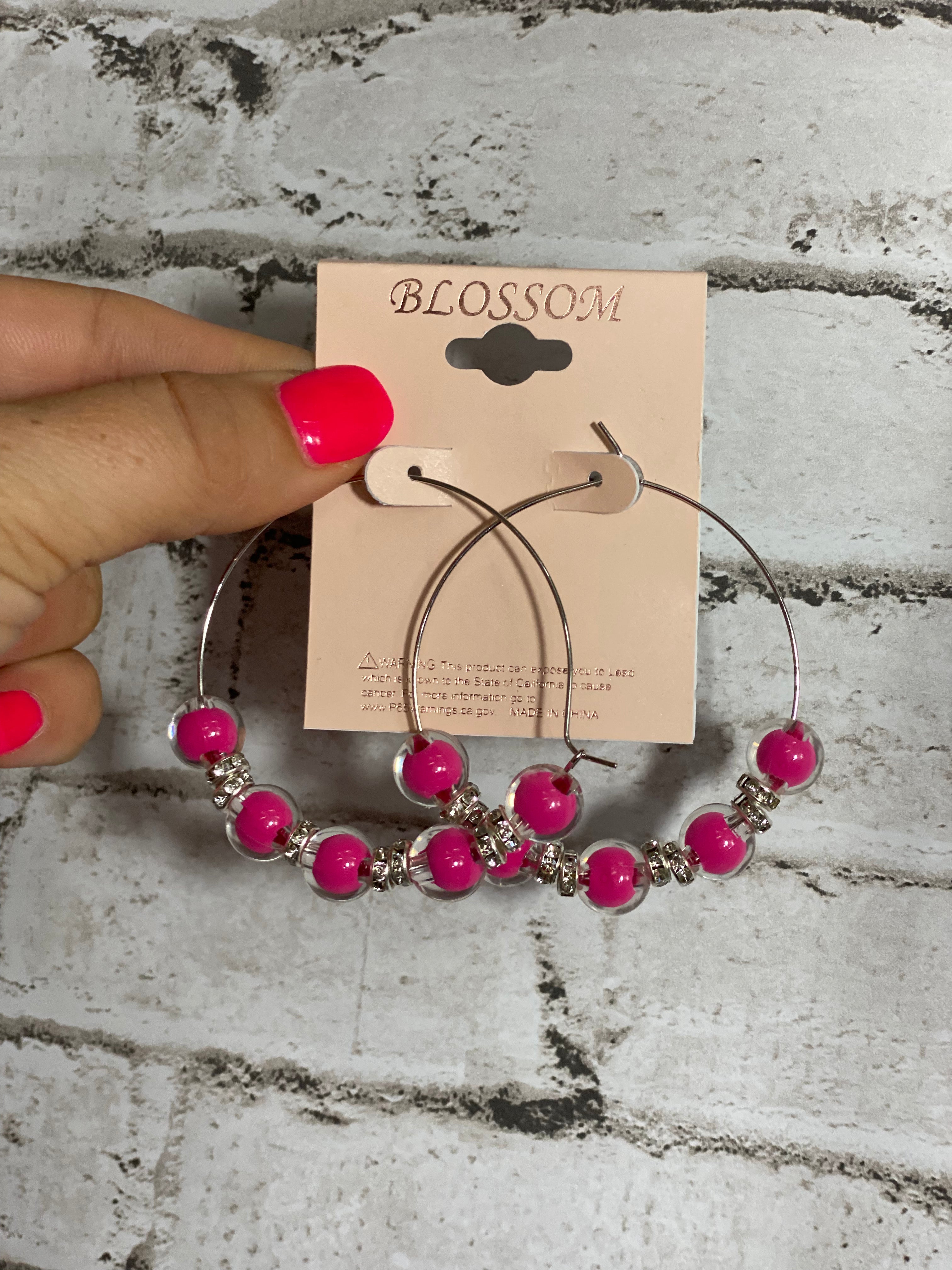 Opaque Gem Hoops