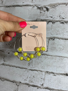 Opaque Gem Hoops