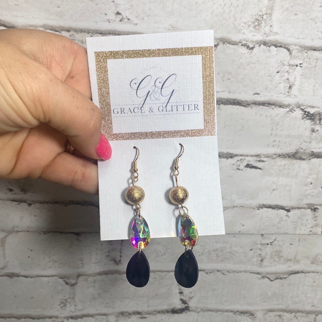 3 Layer Earrings-black