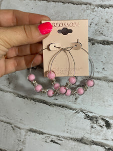 Opaque Gem Hoops