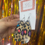 Load image into Gallery viewer, Multi-Lightweight Leopard Wood Earrings
