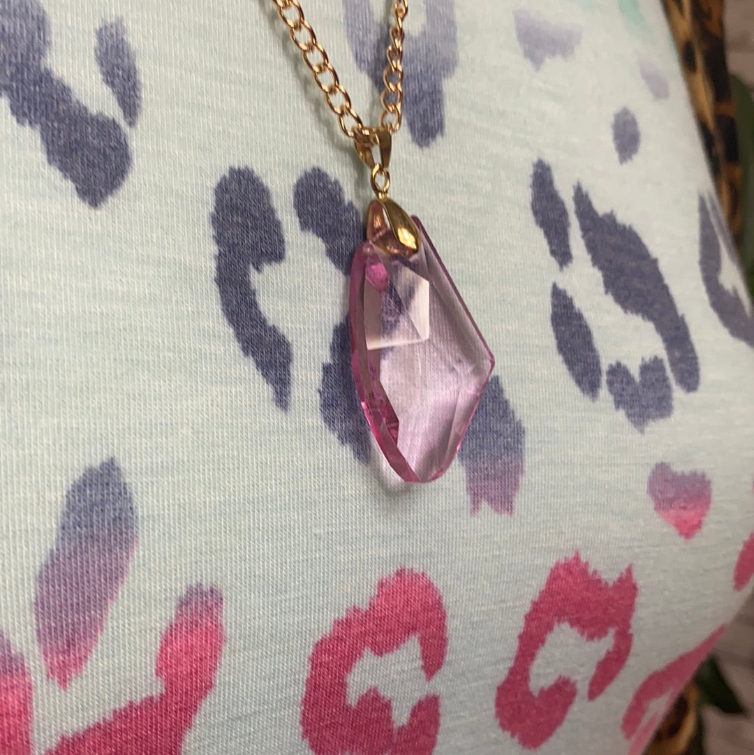 Pink Crystal Necklace