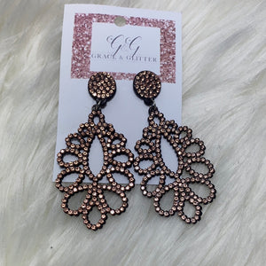 Princess Earrings-Chandelier Rose Gold