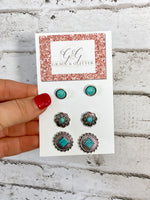 Load image into Gallery viewer, Aztec 3 pack Earrings
