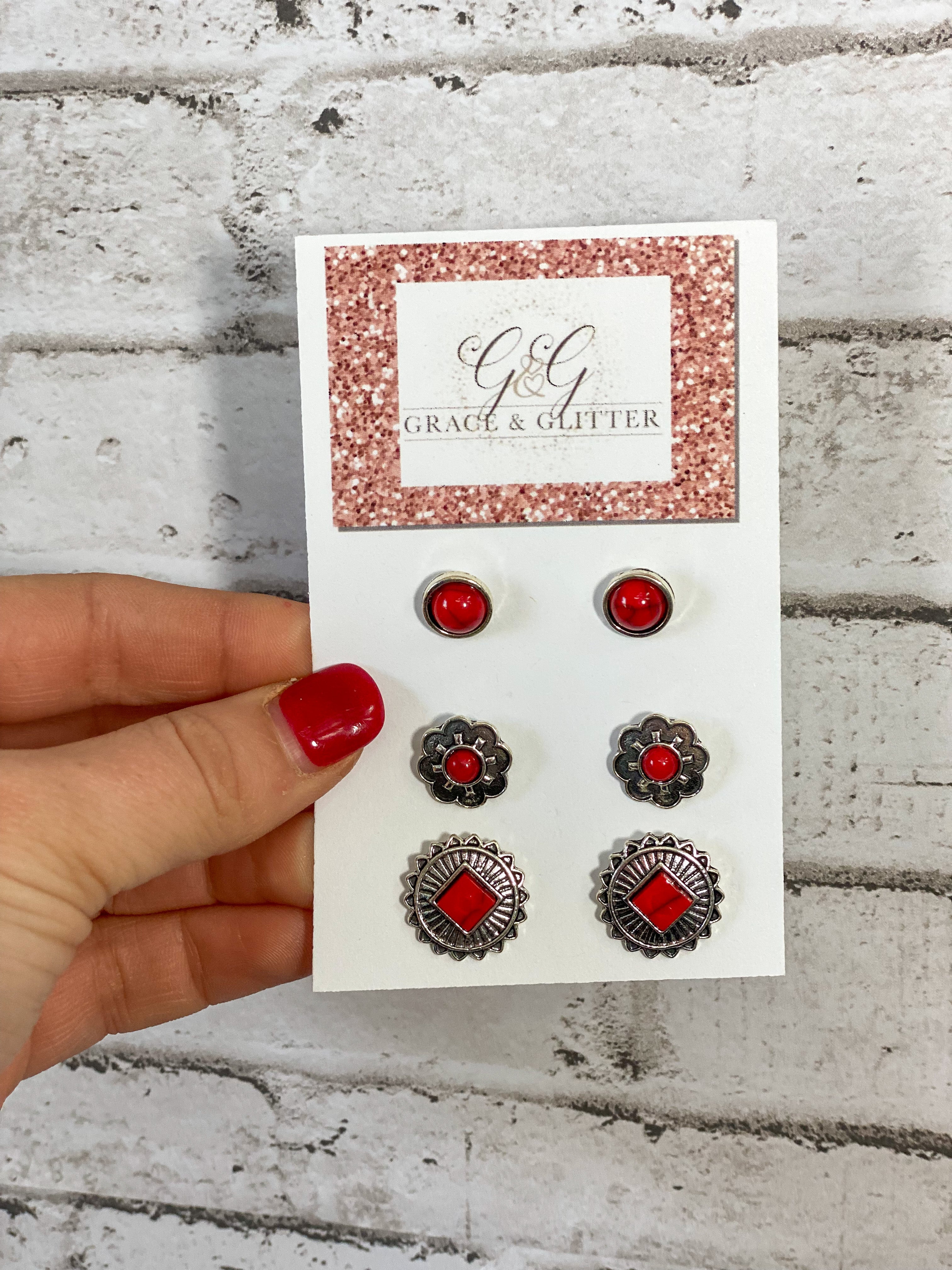 Aztec 3 pack Earrings